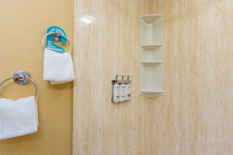 A shower with soap